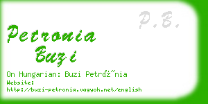 petronia buzi business card